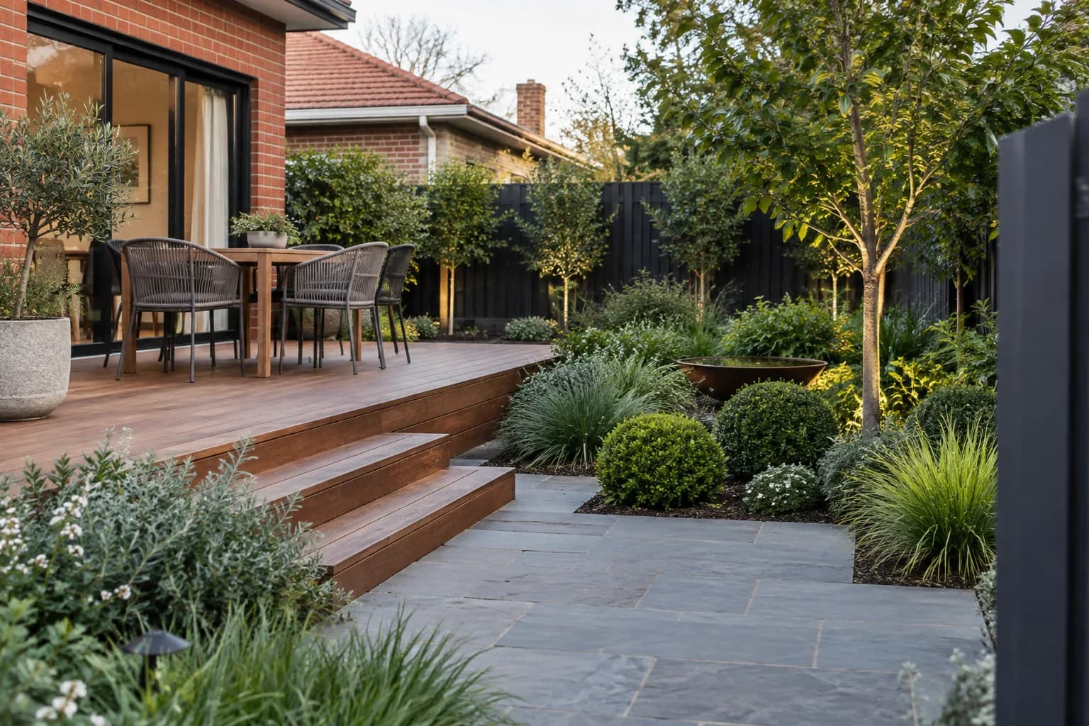 Illustrative outdoor living setting in Melbourne